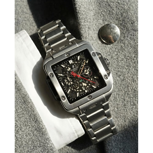 Hublot Square Bang Unico Titanium Silver Black