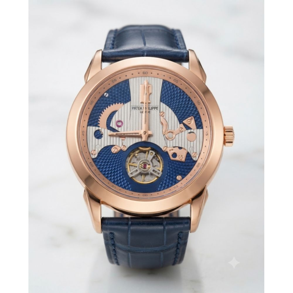 Patek Phillipe Peacock Witness Tourbillon Copper Blue Dial