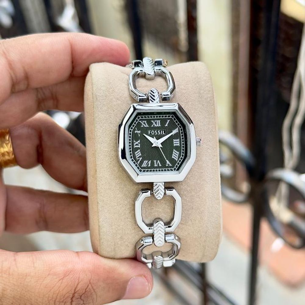 Fosil Harlow Silver..Green