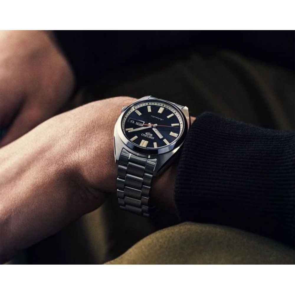Seiko_o 5 Sports SNXS Automatic silver Black