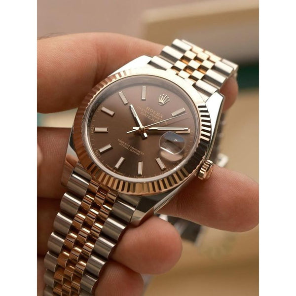 Rolee_x Oyster Perpetual Date Just 2Ton-Copper-Brown