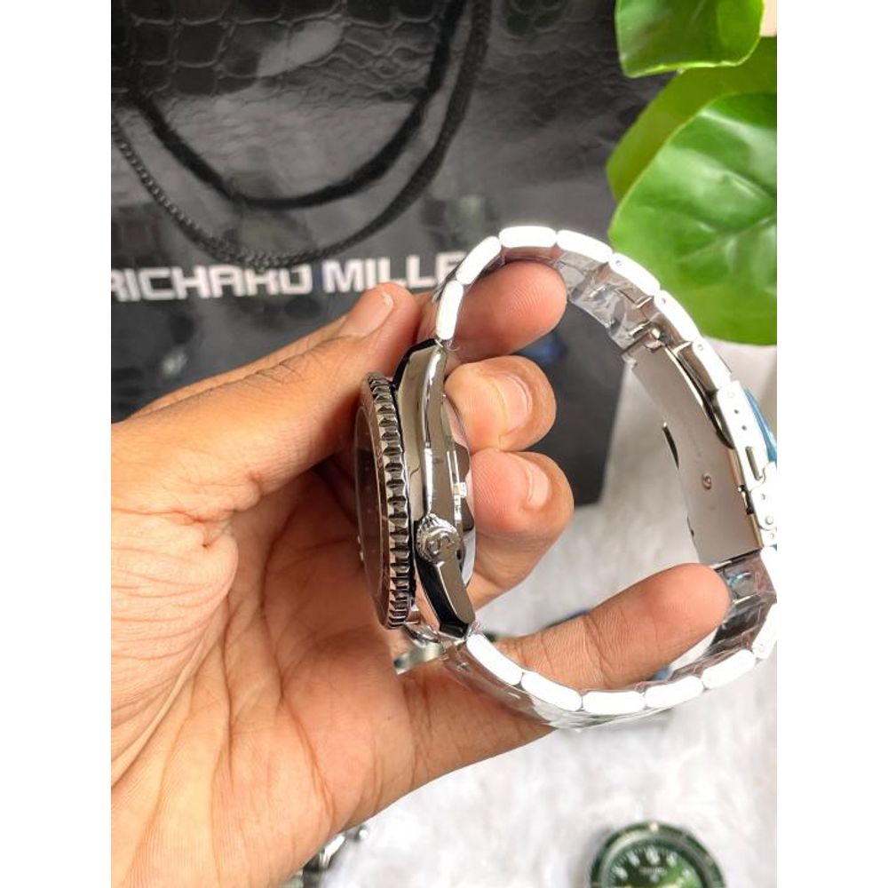Seiko GMT Open Back Silver Black AT459