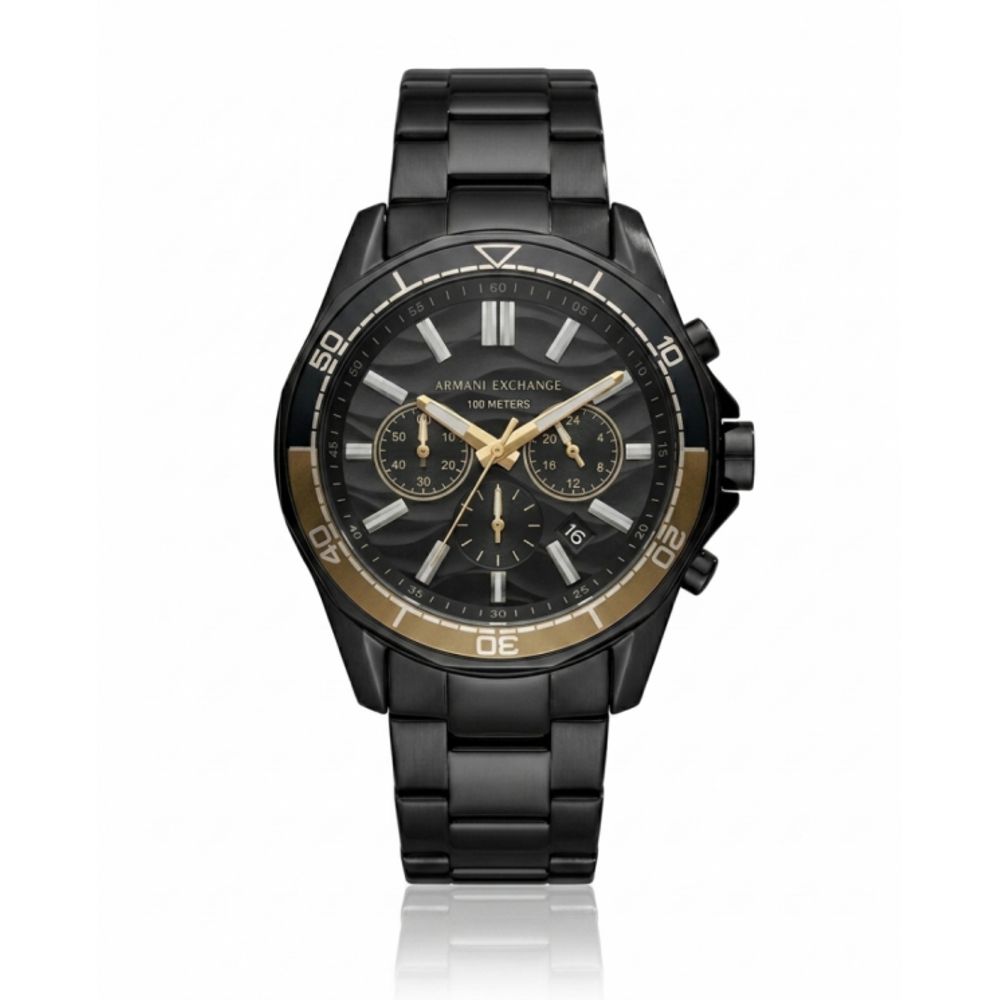 Armaani Exchange 100 Meters Black Dial