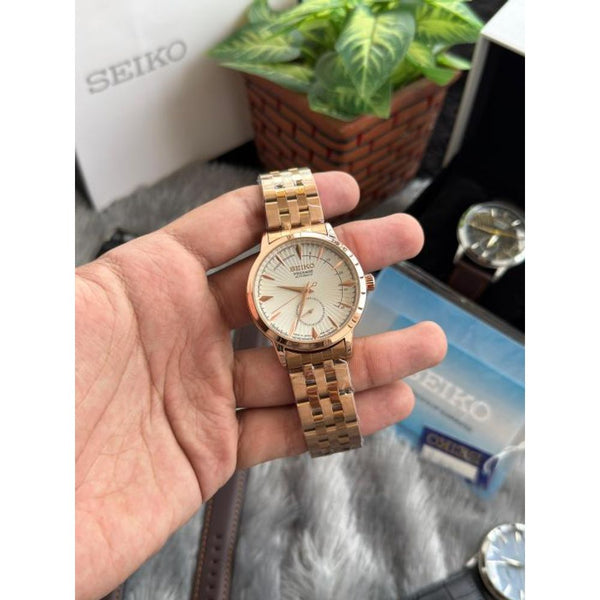 Seiko Presage Automatic Premium Rose Gold White W189