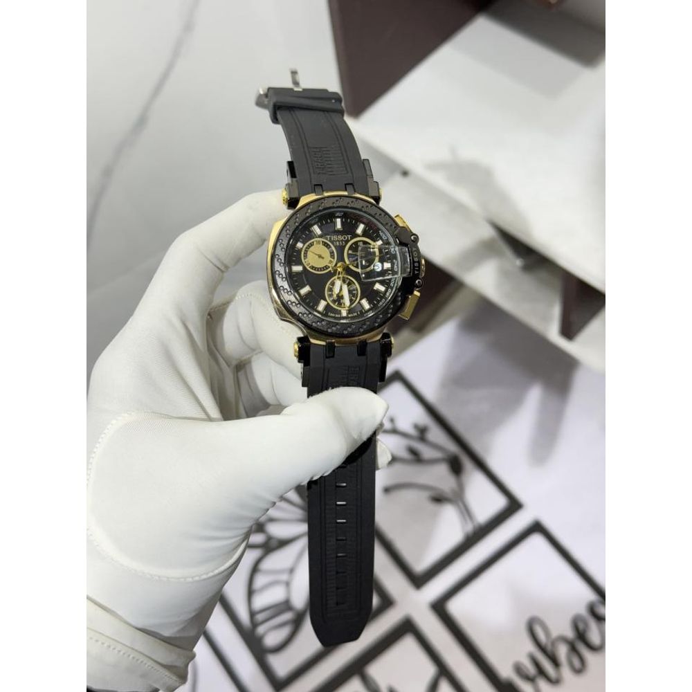 TISOT T RACE CHRONOGRAPH BLACK  GOLD 1143