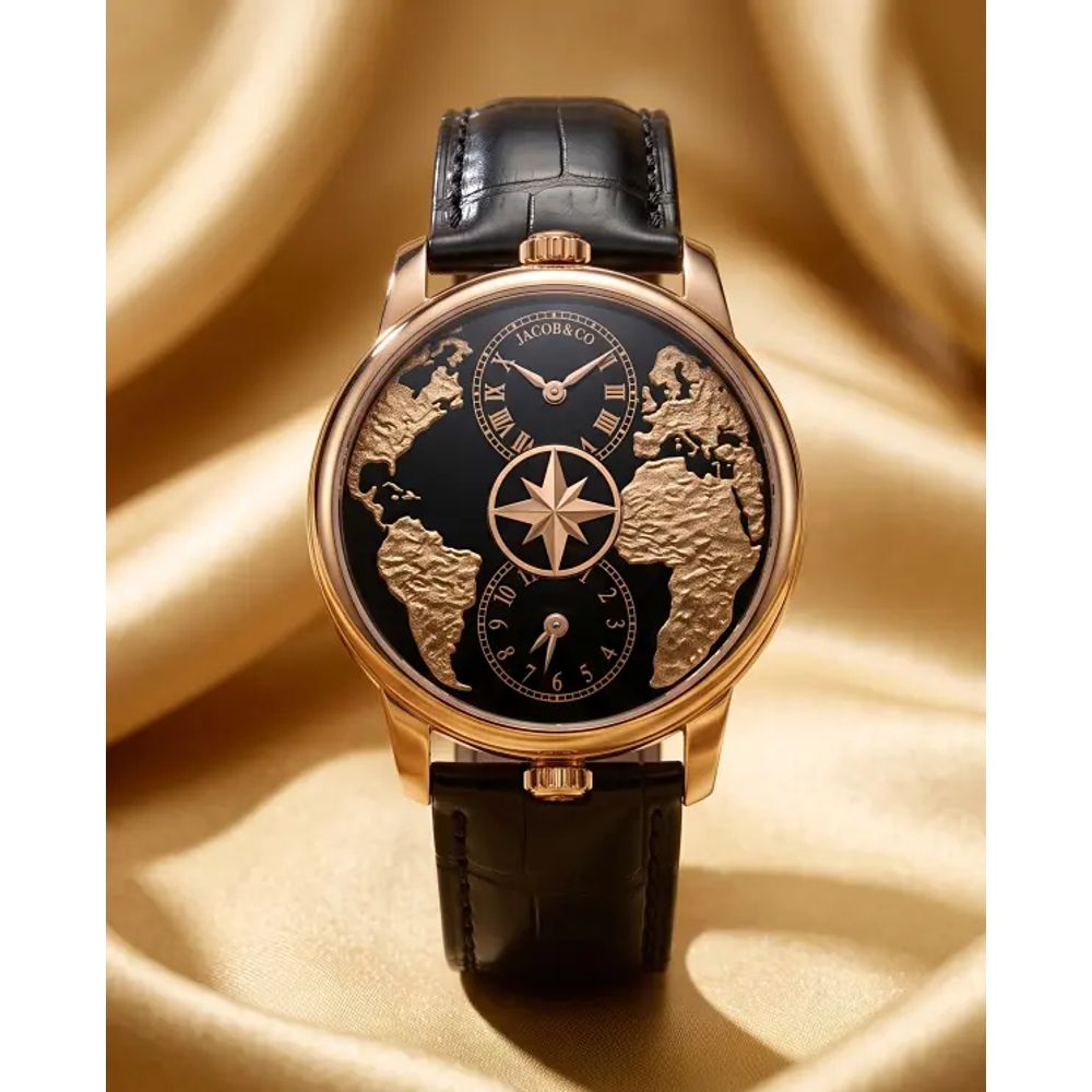 Jacob & Co. The World Is Yours Dual Time Zone Black Copper