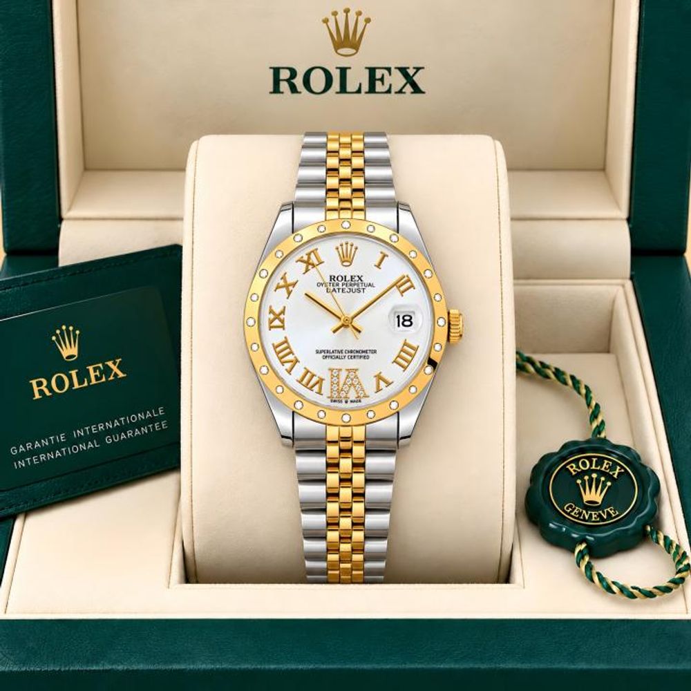 Rollex Datejust 31 2Ton White Roman
