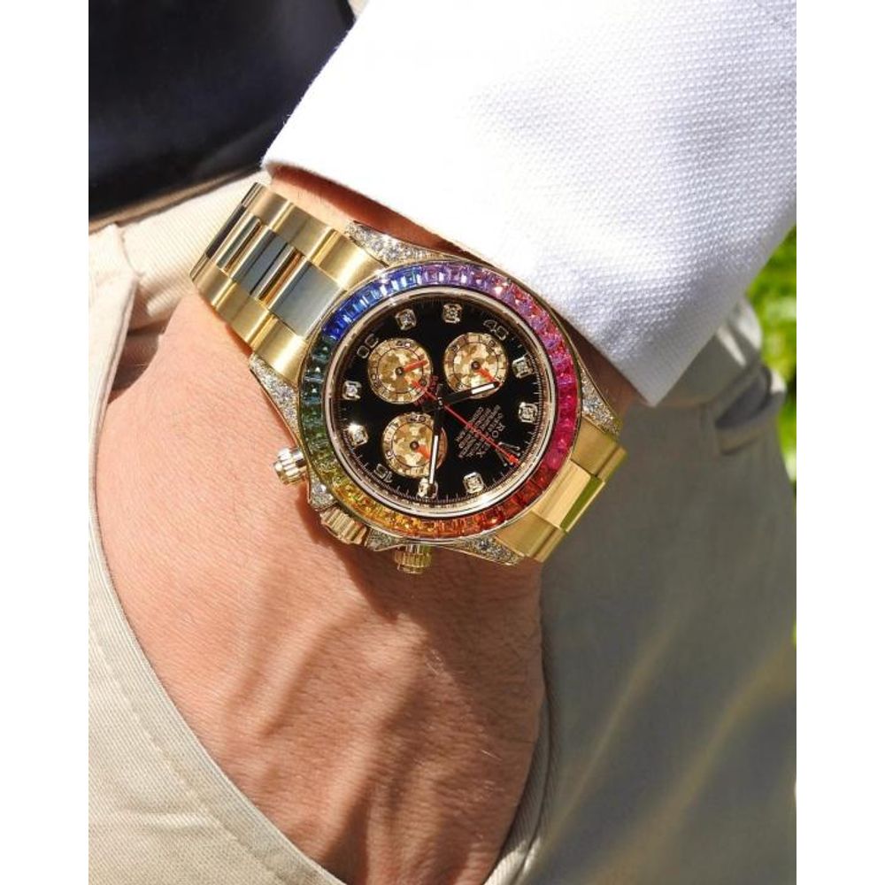 Rolee_x Oyster Perpetual Rainbow Gold