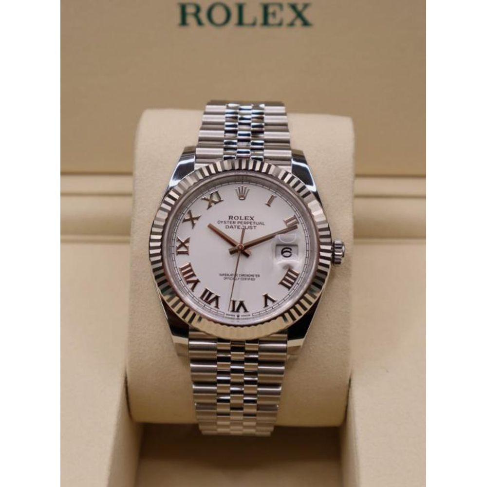 Rolee_x Oyster Perpetual Date Just Silver-White