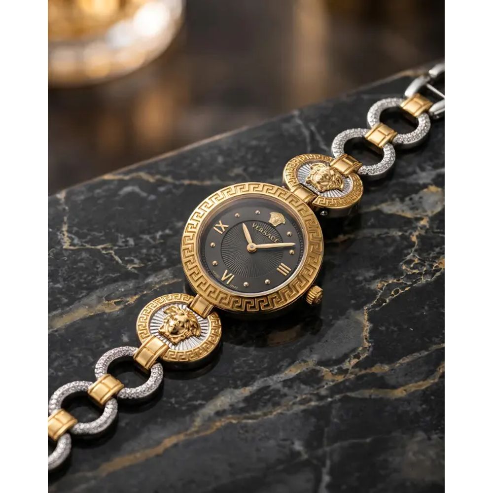 Versace La Greca Stud Icon 2Ton Black