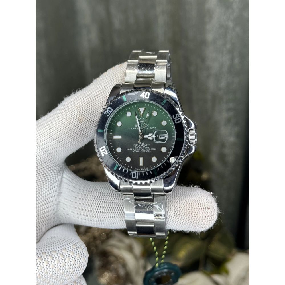 Role x Submariner Silver Green Premium Quartz Watch