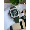 Hublot Bigbang Square Silver Green Leather Belt AT519