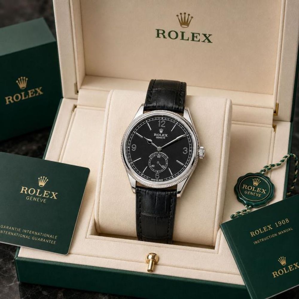 ROLEEX 1908 AUTOMATIC BLACK SILVER 1118
