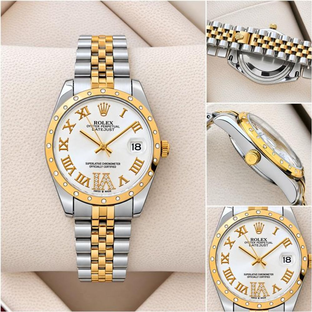 Rollex Datejust 31 2Ton White Roman