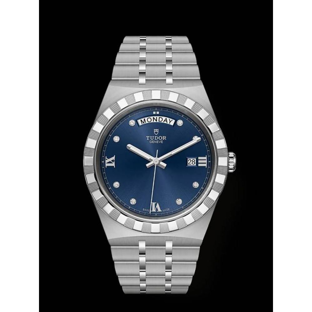 Tudor Royal Automatic silver blue dimond