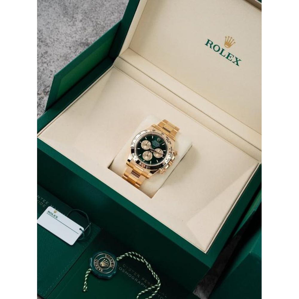 Rolee_x Oyster Perpetual Daytona Chosmograph Gold-Green-Gold Chronograph