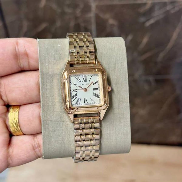 cartiar santos ladie 36 mm rose white 644