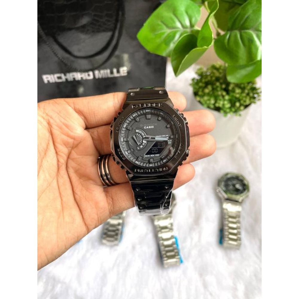 CASIO GSHOCK B2100 METAL FULL BLACK AT308