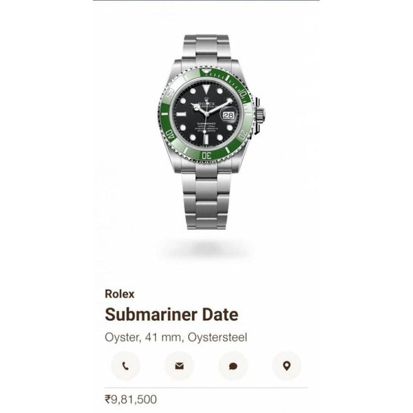 ROLLEX SUBMARINER SILVER GREEN X BLACK AUTOMATIC HEAVY 470