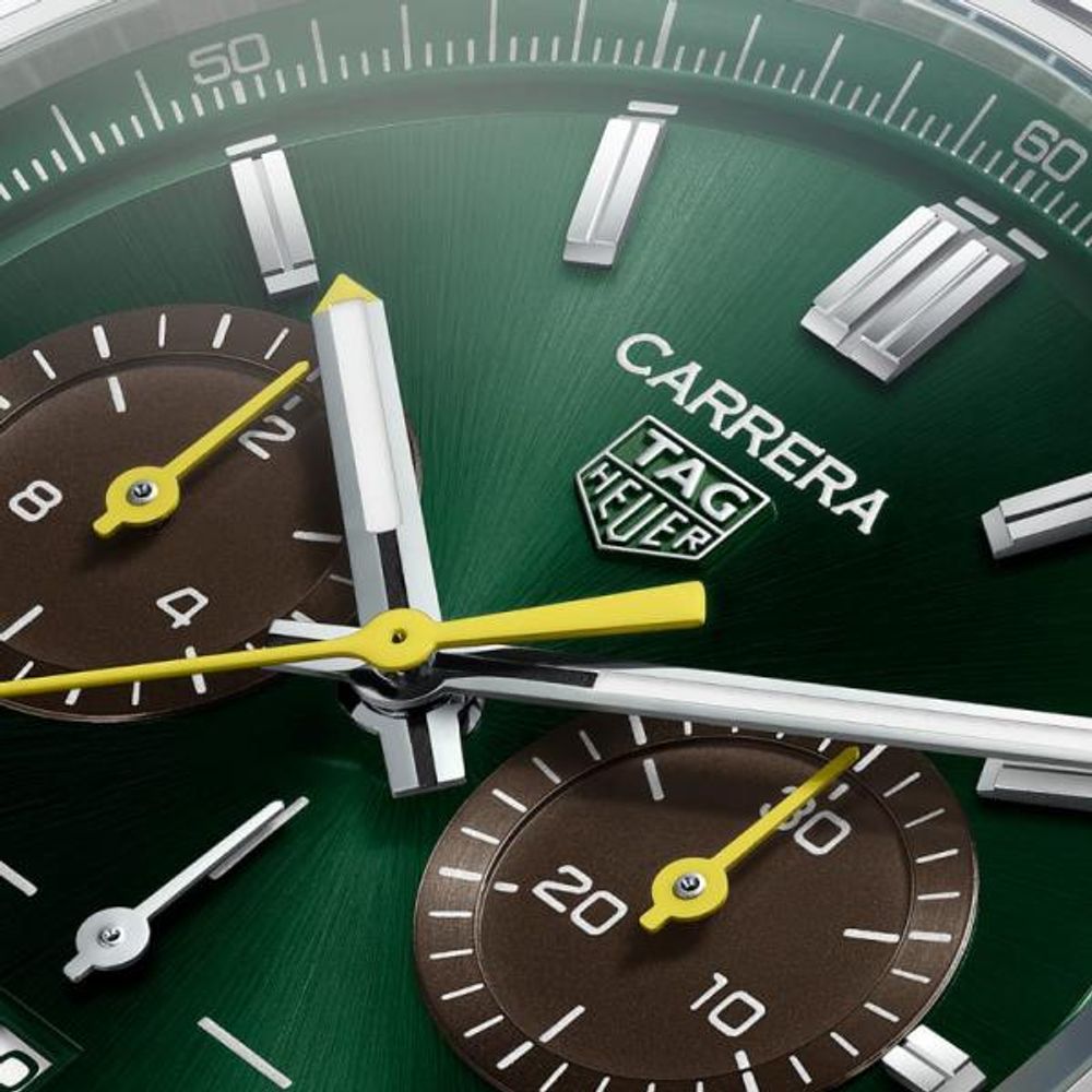 TAG Heuuer CarreraTag Huer Carrera Chronograph Limited Edition dark brown and green
