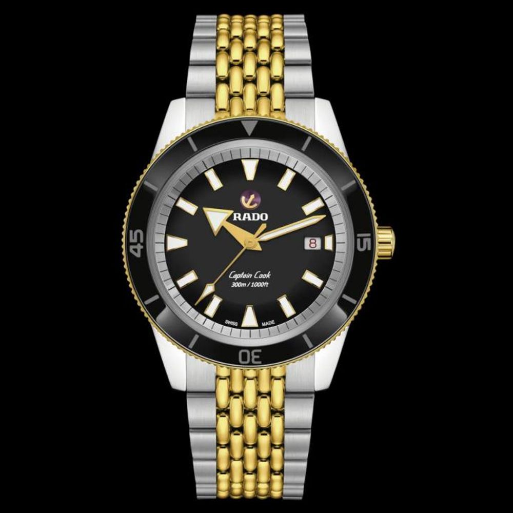 Raddo Captain Cook Automatic watch 2 ton gold black