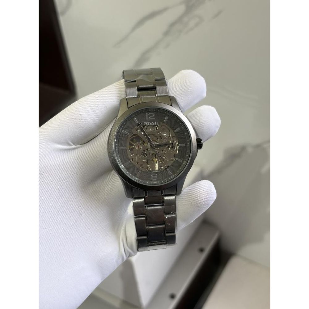 FOSSIIL SKELETON AUTOMATIC HEAVY QUALITY GREY 779