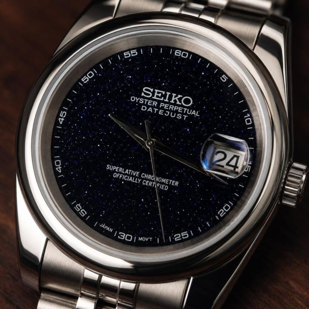 Seiko Oyster Perpetual Date Just Galaxy Black