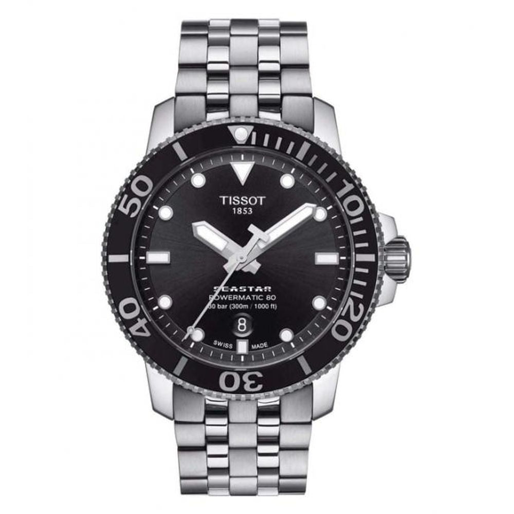 TISSOOT SEASTAR 2000 PROFESSION POWERMATIC 80 AUTOMATIC SILVER BLACK 797