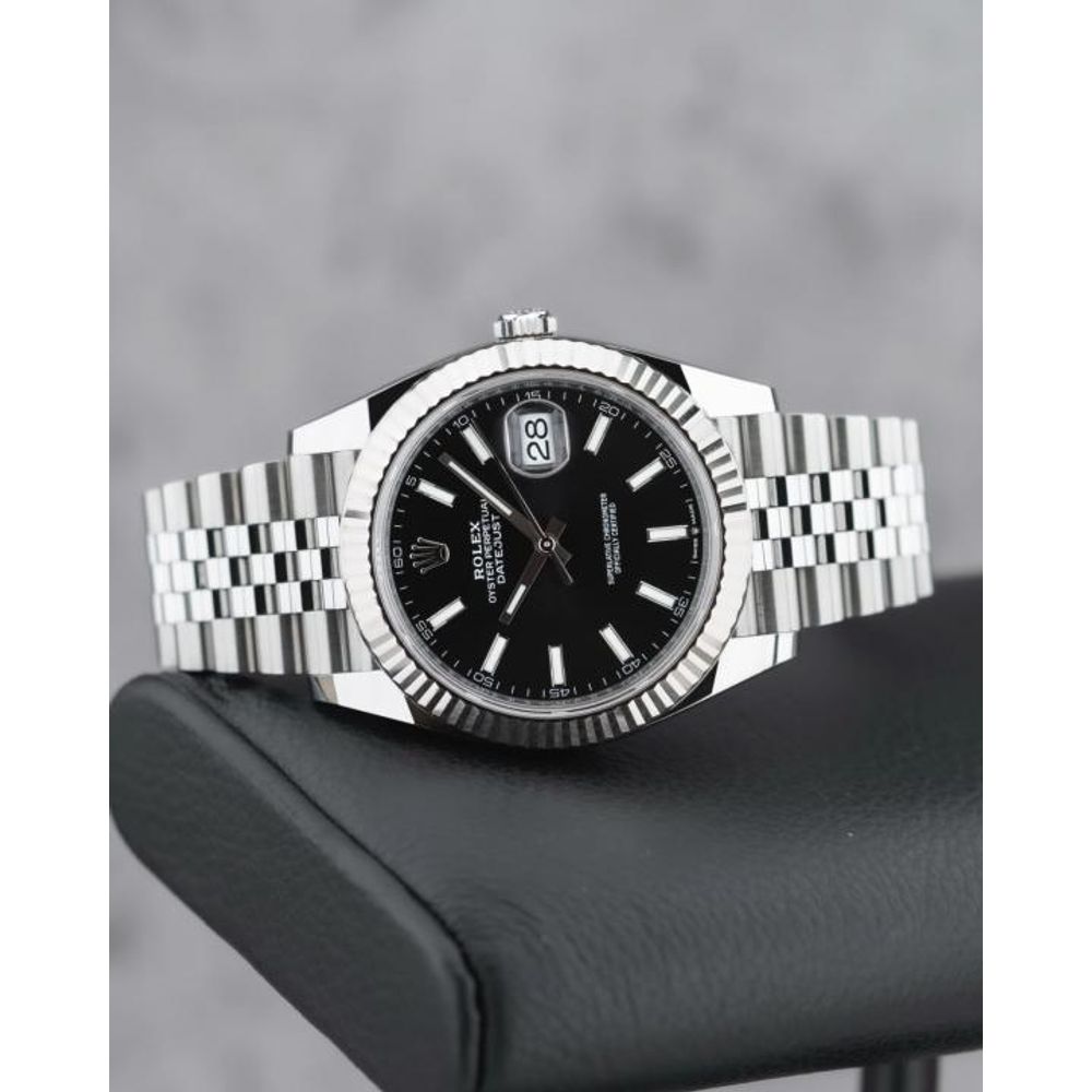 Rolee_x Oyst uuer Perpetual Date Just Silver-Black