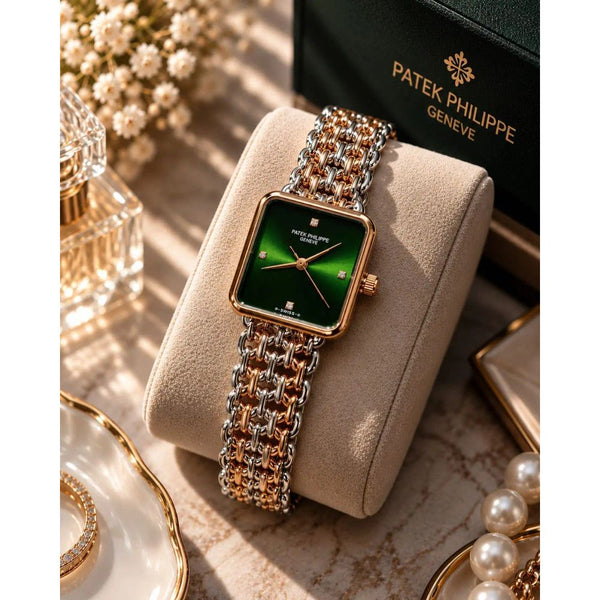 Patek Phillip_e Square Women's Two Tone Green
