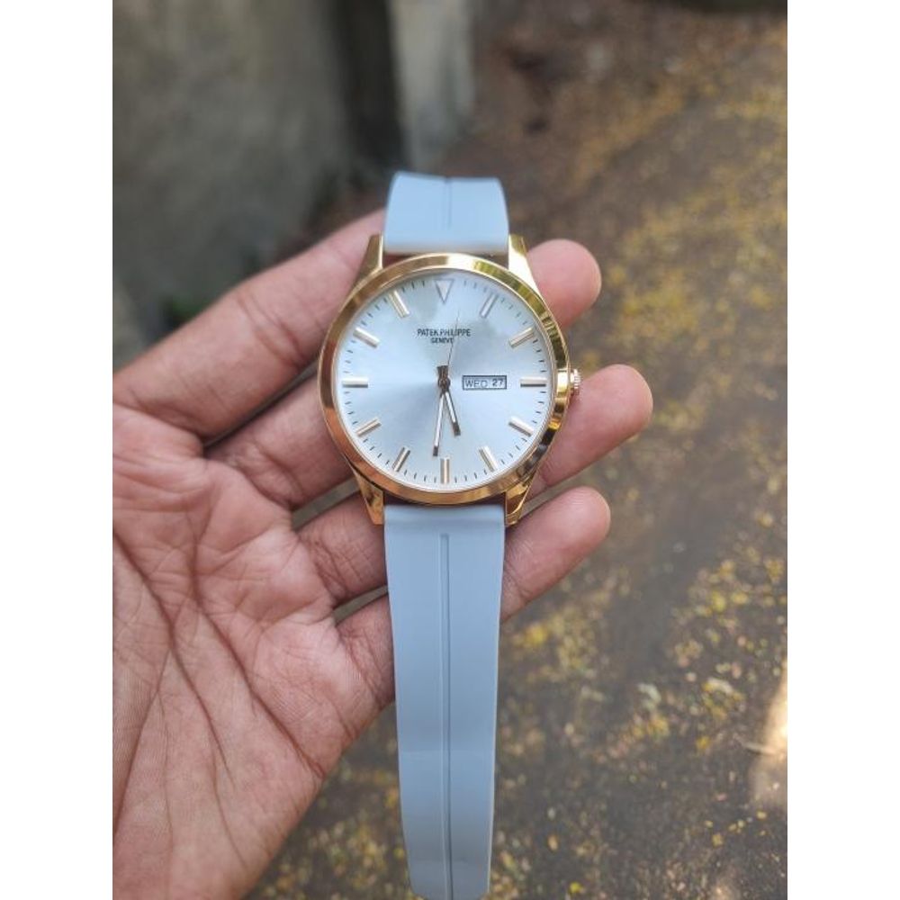 PATEK PHILIPE Quartz Day Date Grey Gold AT426