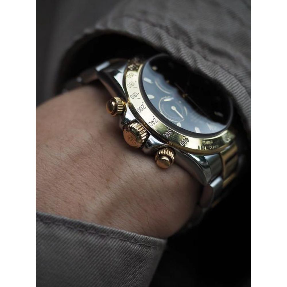 Rolee_x Oyster Perpetual Daytona Chosmograph 2Ton-Gold-Black