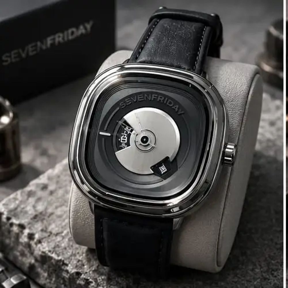 Seven Friday PE Series Leather Silver Black
