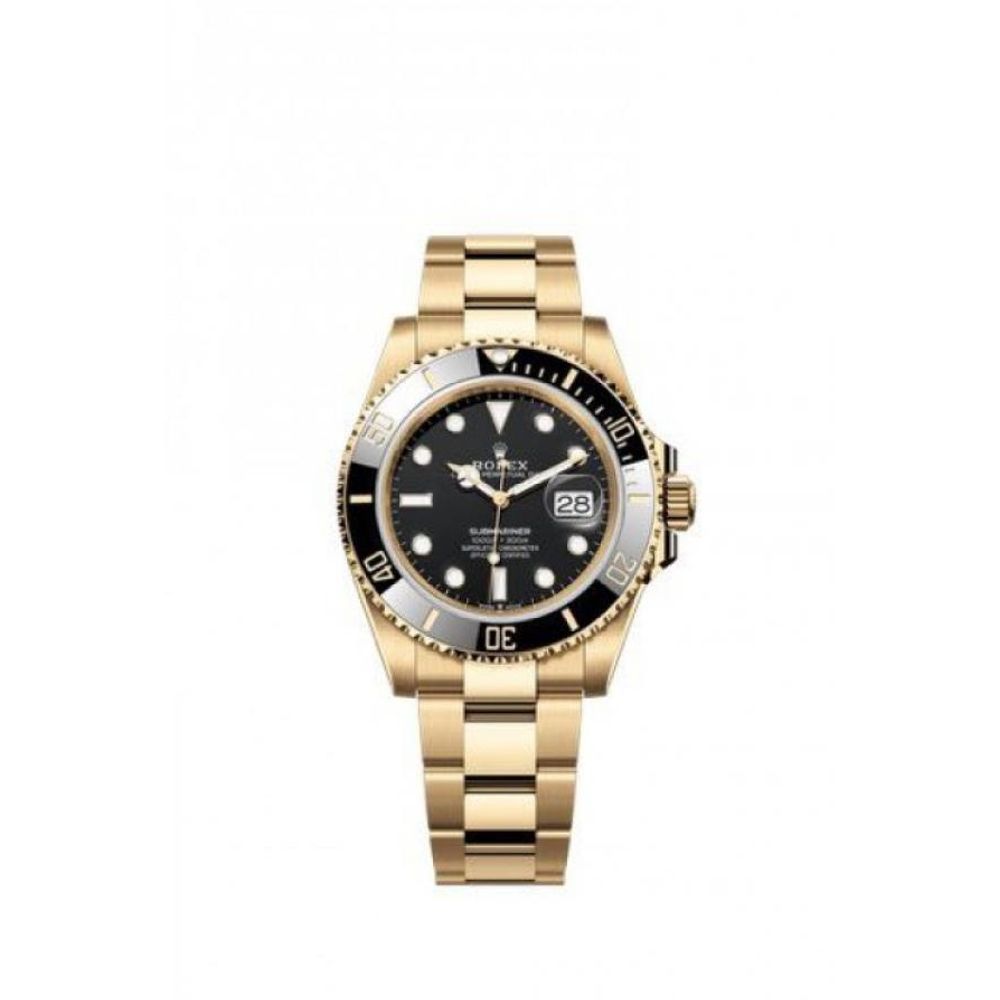 ROLLEX SUBMARINER GOLD BLACK ZR HVY 36