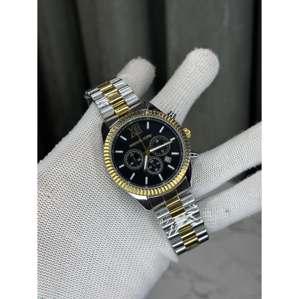 Michael Kor s Lexington Dual Tone Black Premium Chronograph Watch