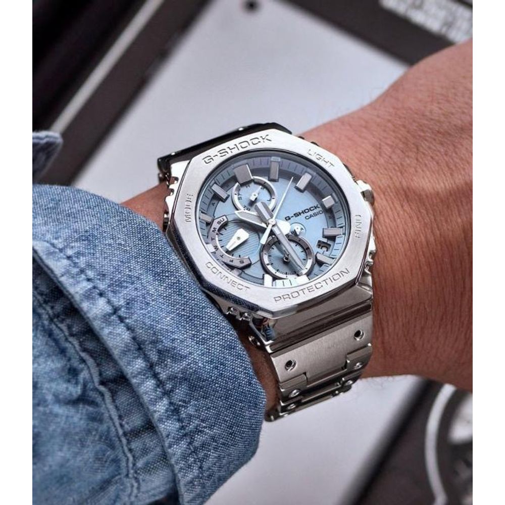 Casi o gshock gmc-b2100 silver blue 632
