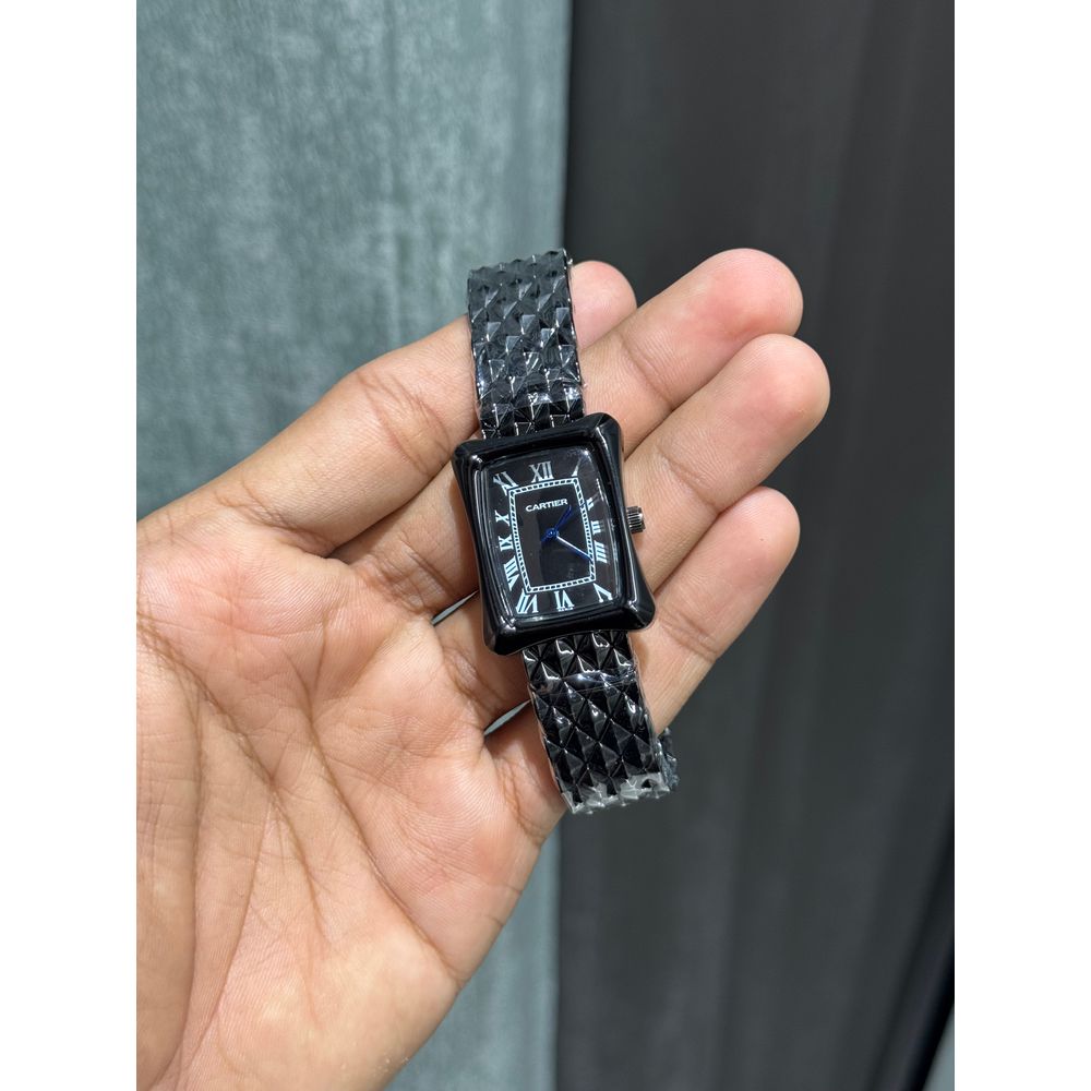 Cartier All Black Designer Premium Watch