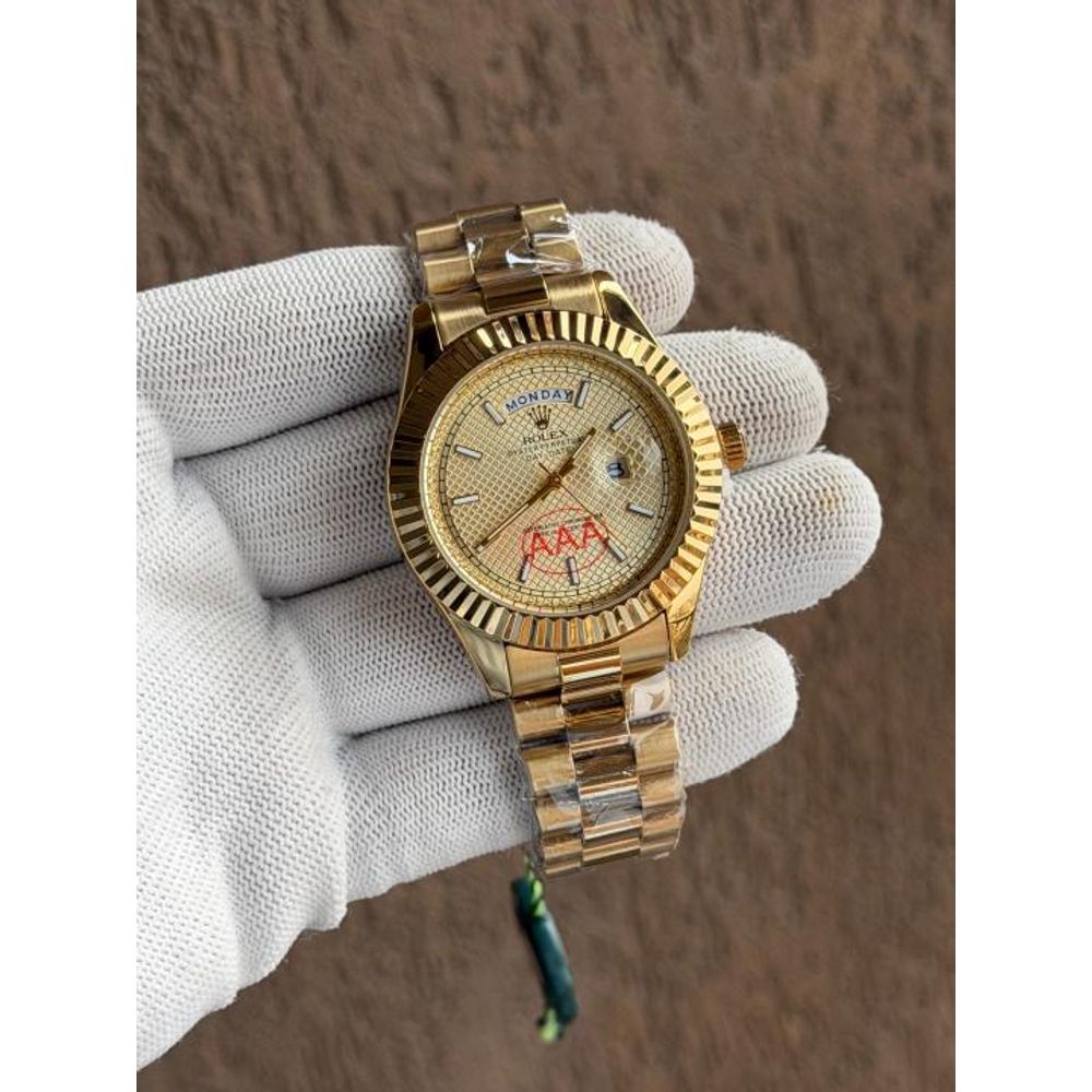 ROLLEX DAYDATE FULL GOLD TEXTURE DIAL AT299