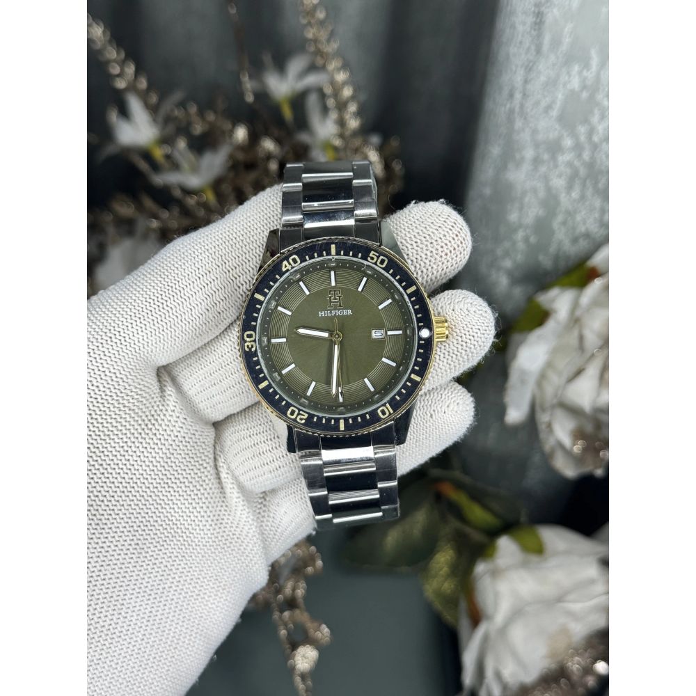 Tommy Hilfige r Silver Green Premium Watch