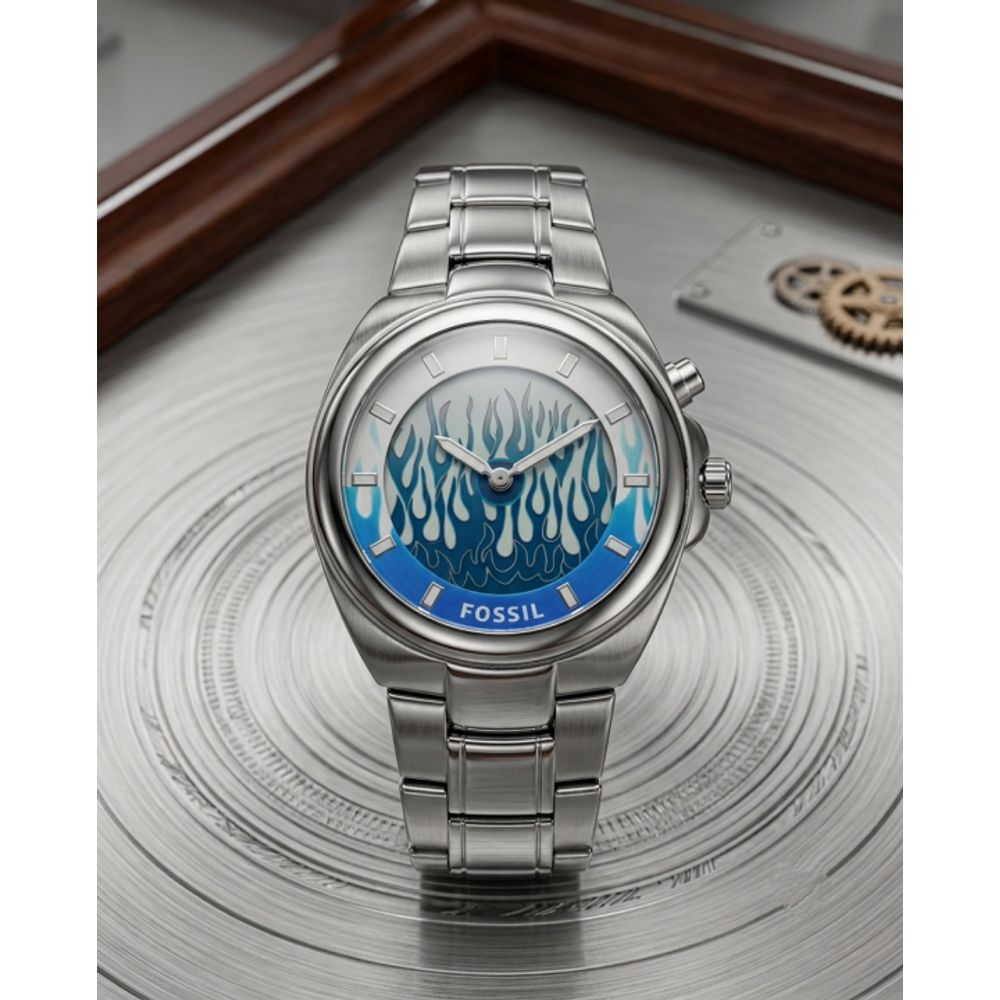 Fosil Y2K Big Tic Blue Flame
