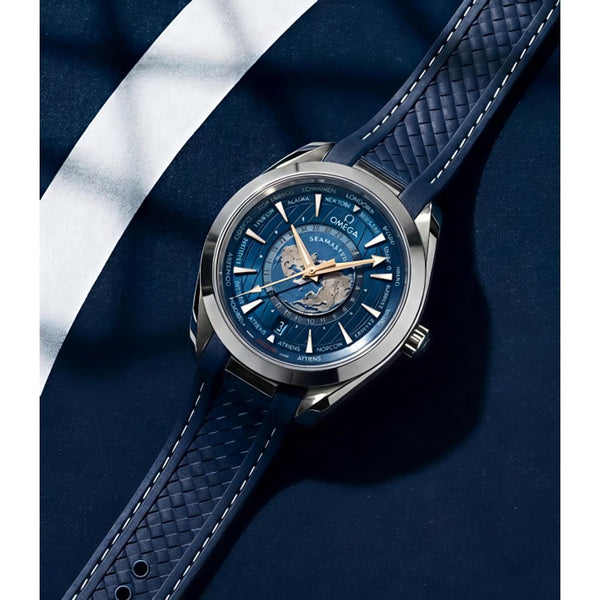 Omegha Seamaster Aqua Terra 150M Quartz World Map
