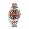 Rolee_x Oyster Perpetual Date Just Diamond Two Tone Copper Dial
