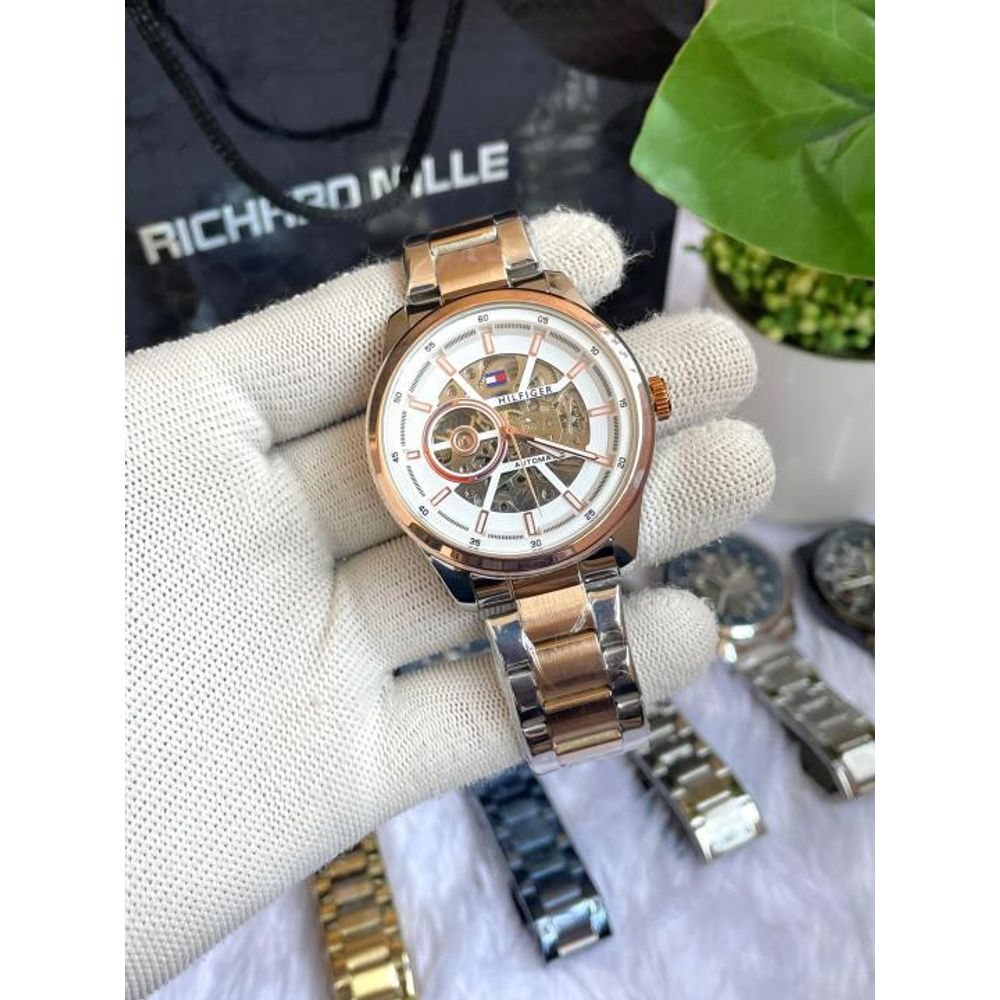 Tommyy  Hilfiger Automatic Two Tone Black Dial AT146