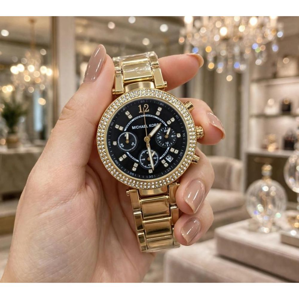 Micheal Kors Parker GOLD BLACK  107