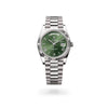 RollexOyster Perpetual Day Date Automatic Silver Green Dial