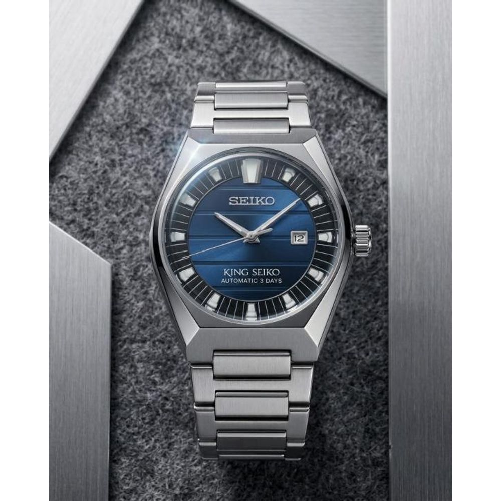 King Seiko Vanac  Silver Black Blue  Dial
