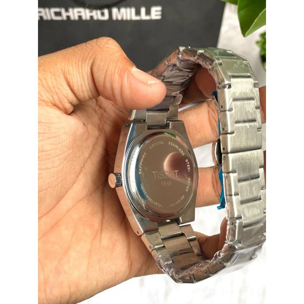 TISOT PRX QUARTZ SILVER BLUE AT104