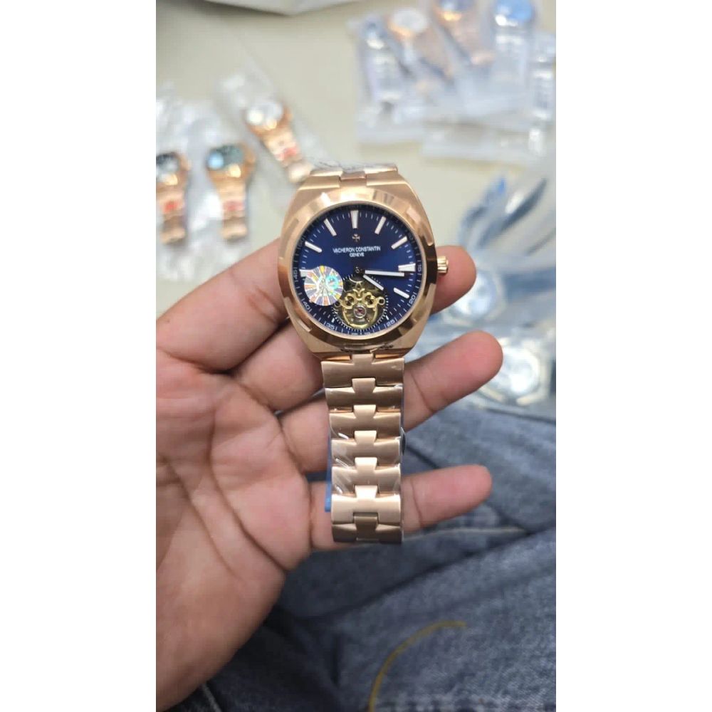 VACHERON CONSTANTIN OVERSEAS TOURBILLION SEMI ETA ROSE GOLD BLUE