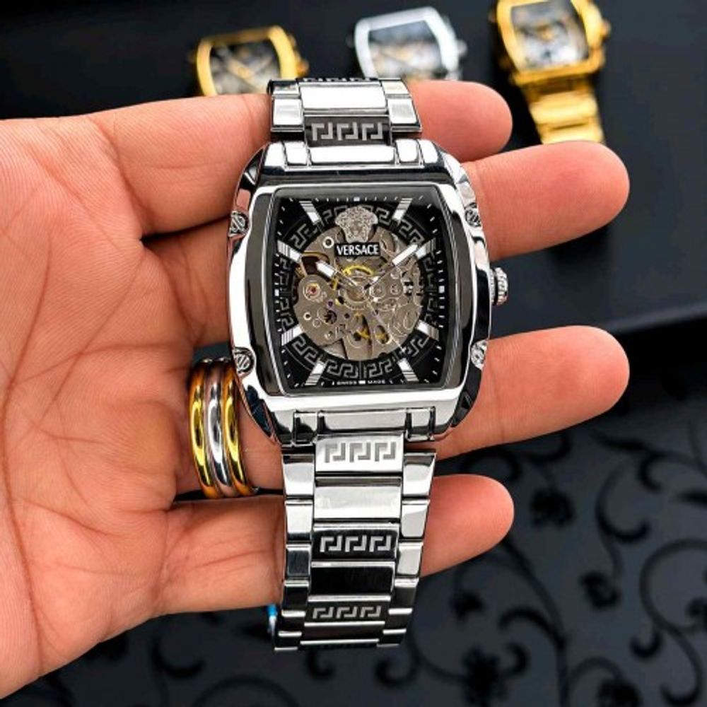 Versacc_e Automatic Silver Black