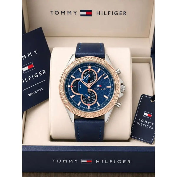 Tommy Hilfigar Clark Leather Blue-Copper